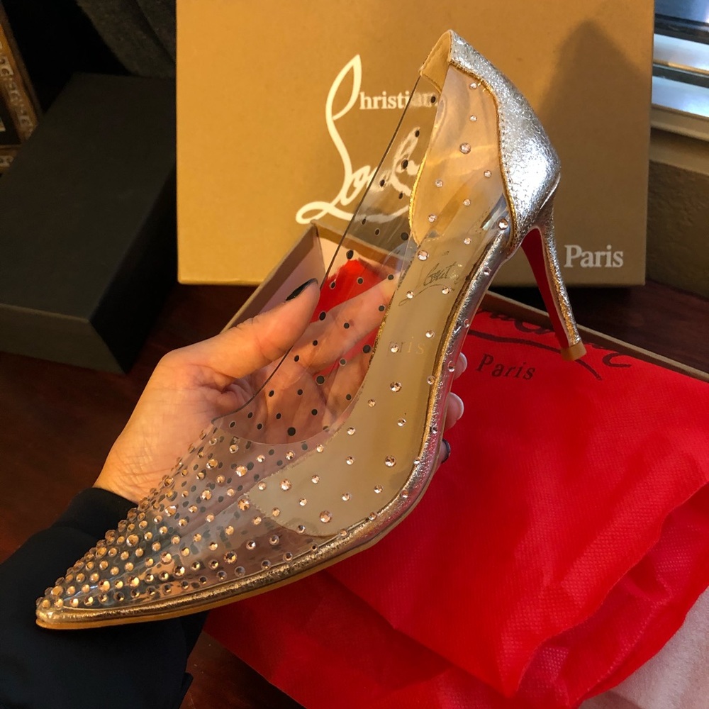 Rose Gold Christian Lououtin Heels